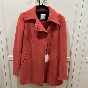 NWT Costume National pea coat in coral